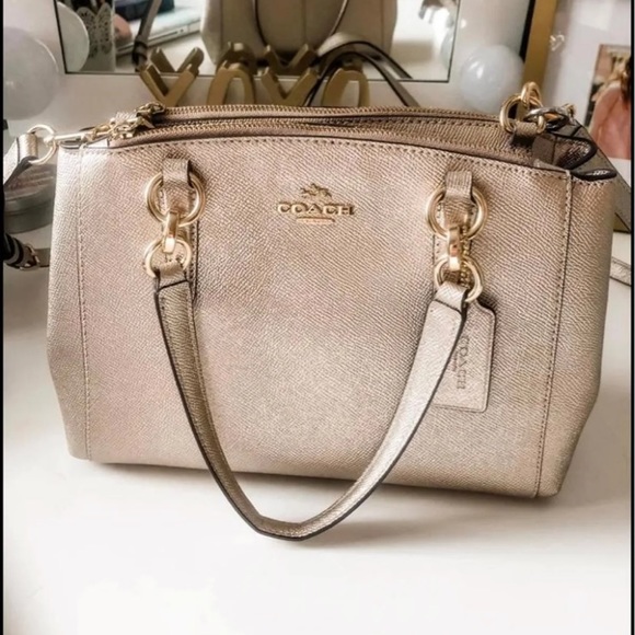 Coach Handbags - Coach Gold Crossbody Bag